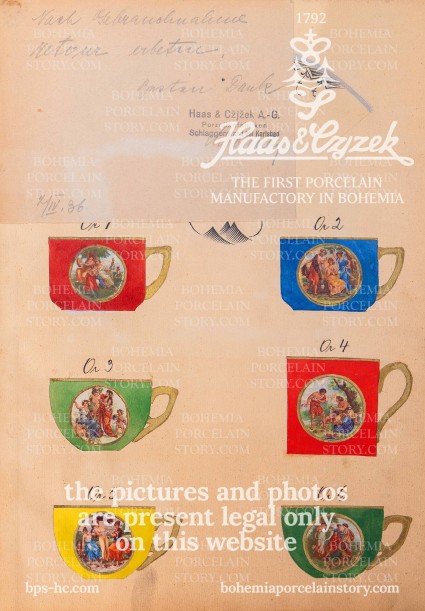 Decoration of cups, saucers and decorative items #3463