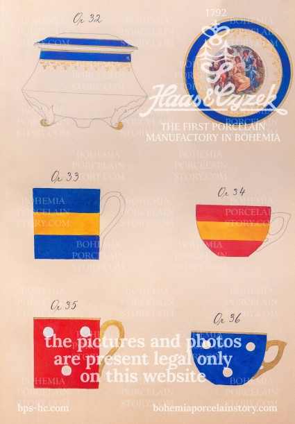 Decoration of cups, saucers and decorative items #3468
